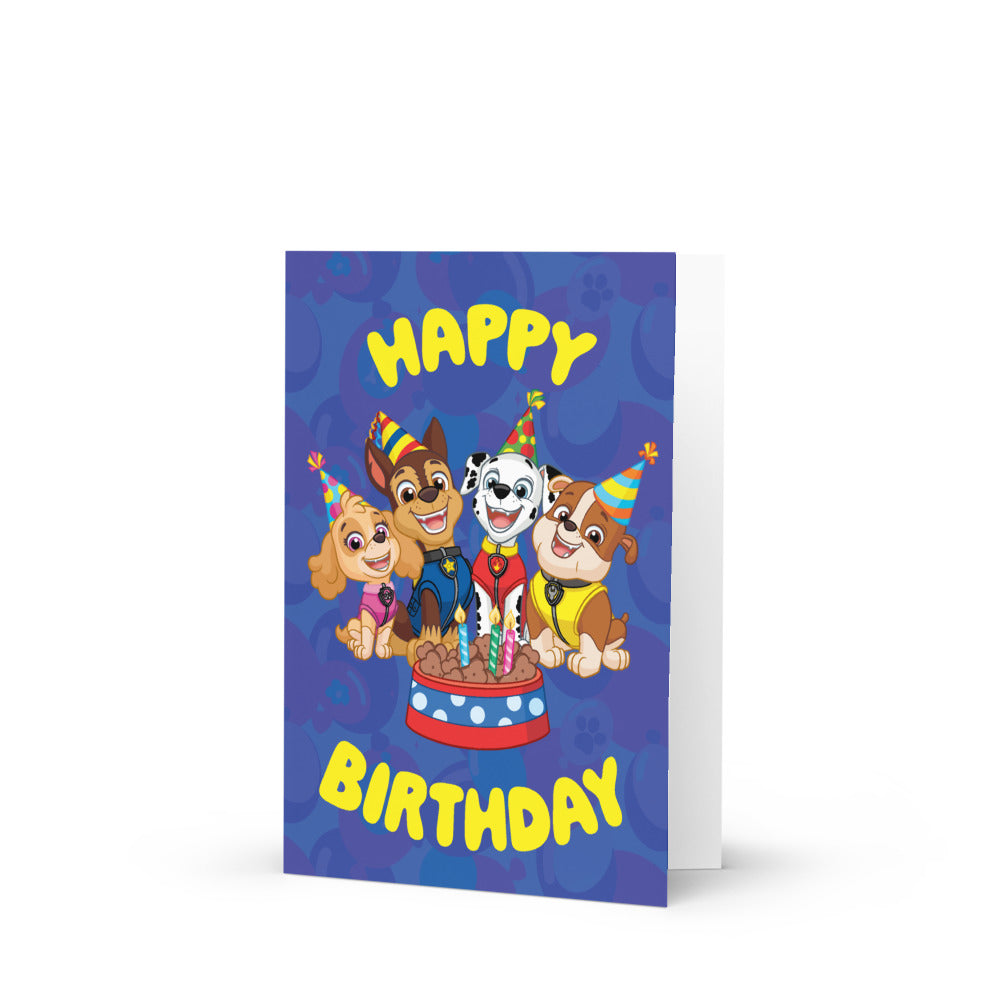 Tarjeta de felicitación de cumpleaños de La Patrulla Canina