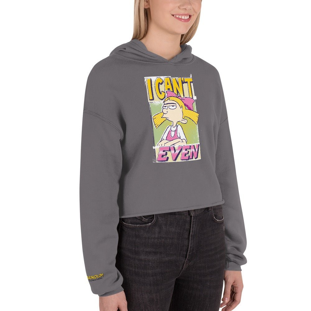 Hey Arnold! I Can't Even Women's Fleece Crop Hooded Sweatshirt - Paramount Shop