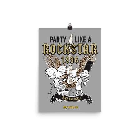 Hey Arnold! Party Like a Rockstar Premium Matte Paper Poster - Paramount Shop