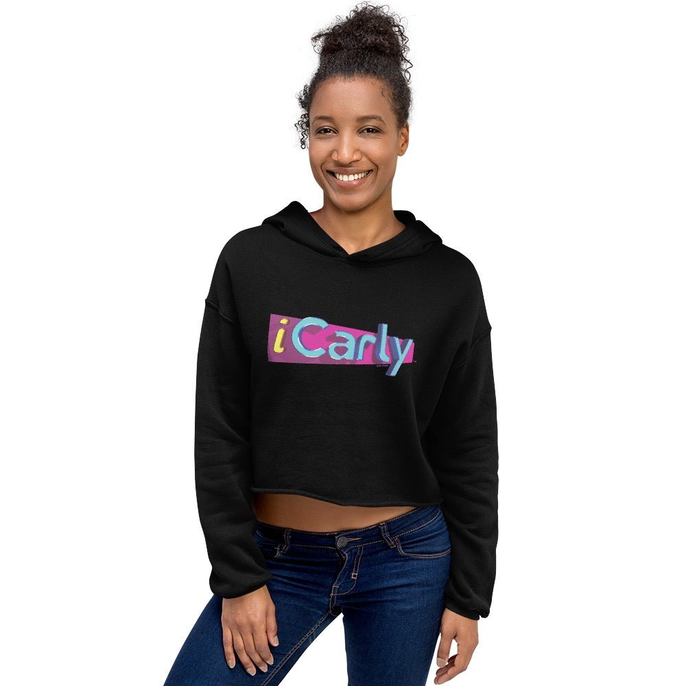 iCarly Logo Women's Fleece Crop Hooded Sweatshirt - Paramount Shop