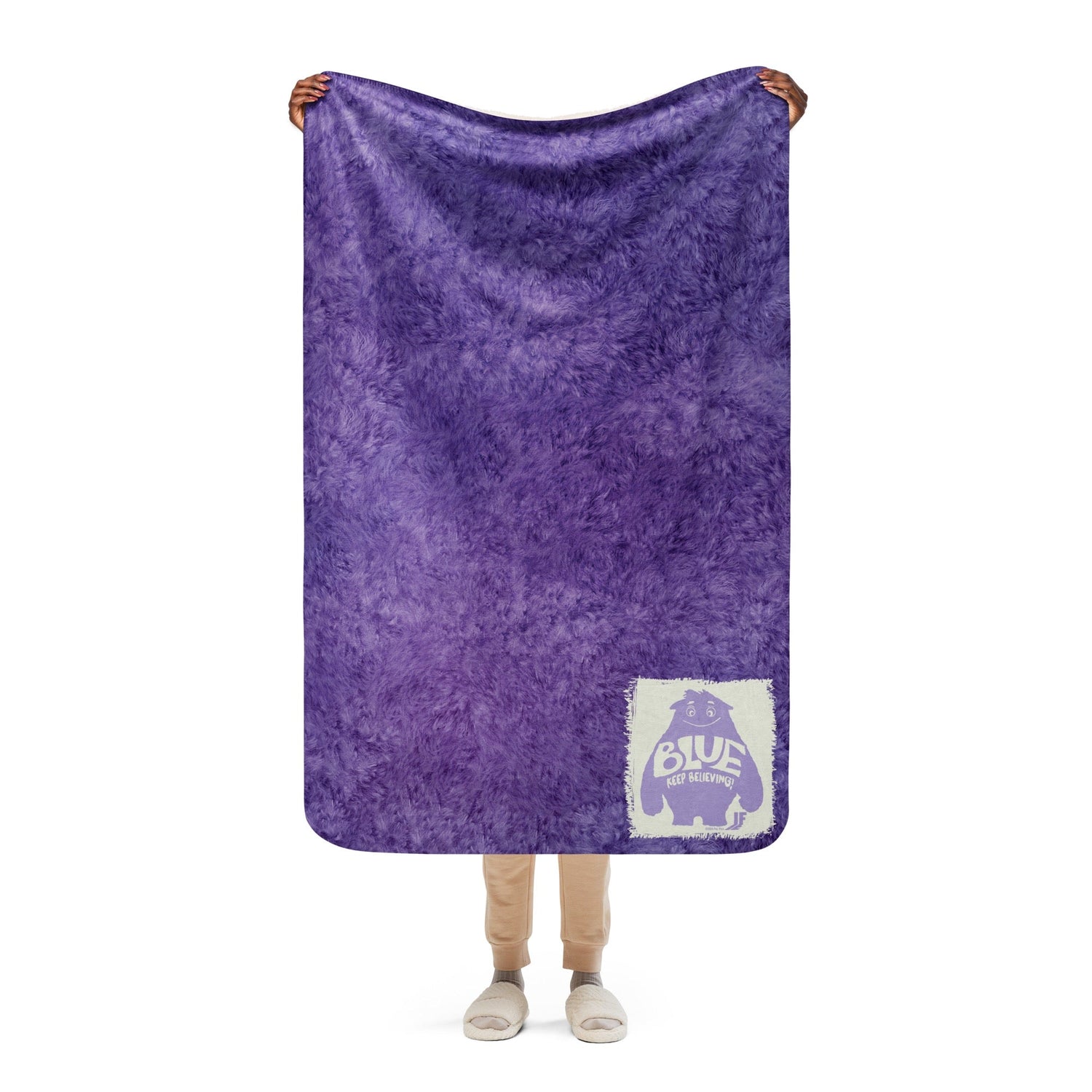 IF Blue Keep Believing Sherpa Blanket - Paramount Shop