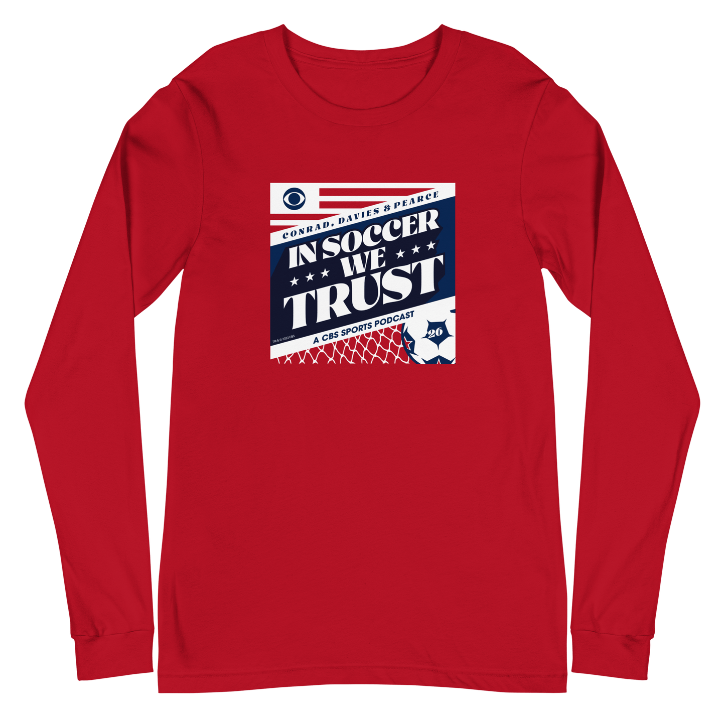 In Soccer We Trust Podcast Key Art Adult Long Sleeve T - Shirt - Paramount Shop