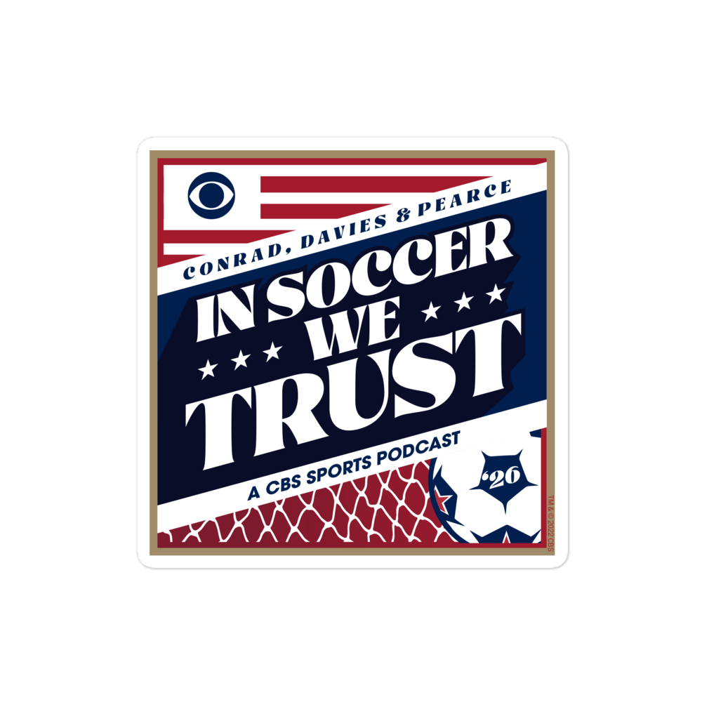 In Soccer We Trust Podcast Key Art Die Cut Sticker - Paramount Shop