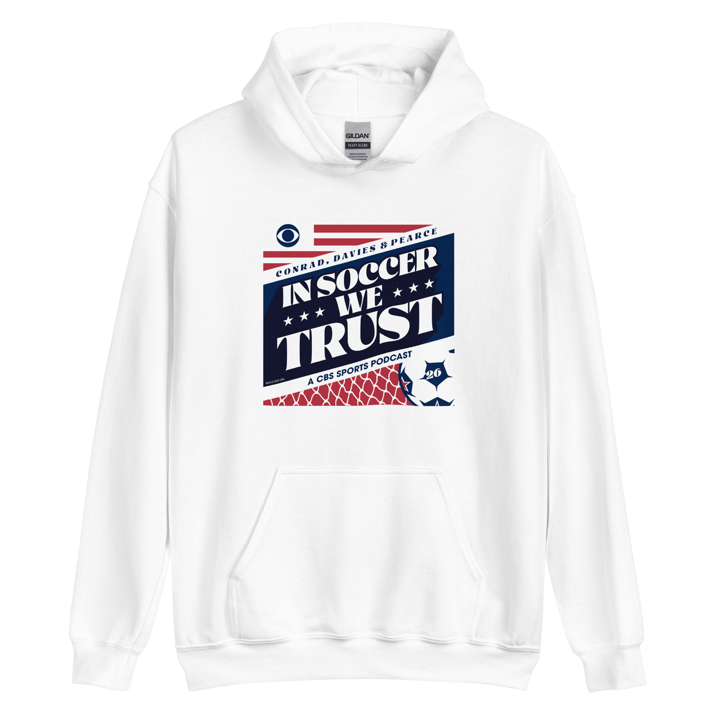 In Soccer We Trust Podcast Key Art Hooded Sweatshirt - Paramount Shop