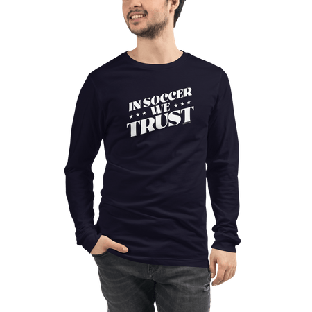 In Soccer We Trust Podcast Logo Adult Long Sleeve T - Shirt - Paramount Shop