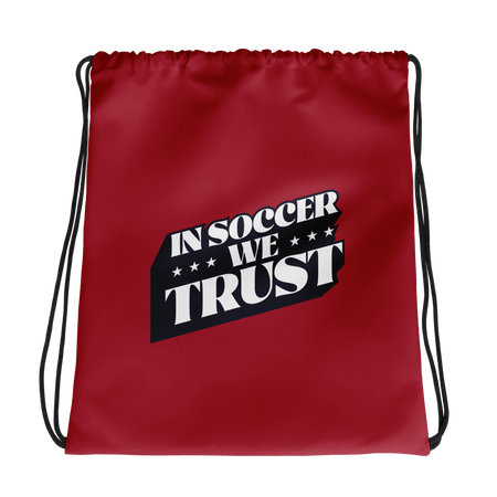 In Soccer We Trust Podcast Logo Drawstring Bag - Paramount Shop