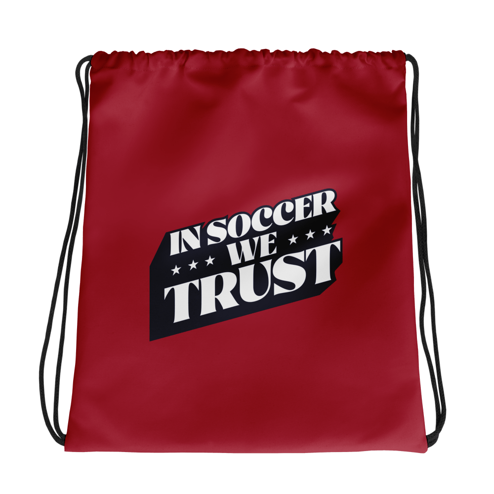 In Soccer We Trust Podcast Logo Drawstring Bag - Paramount Shop