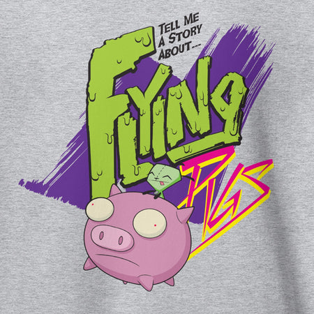 Invader Zim Flying Pigs Adult Hooded Sweatshirt - Paramount Shop