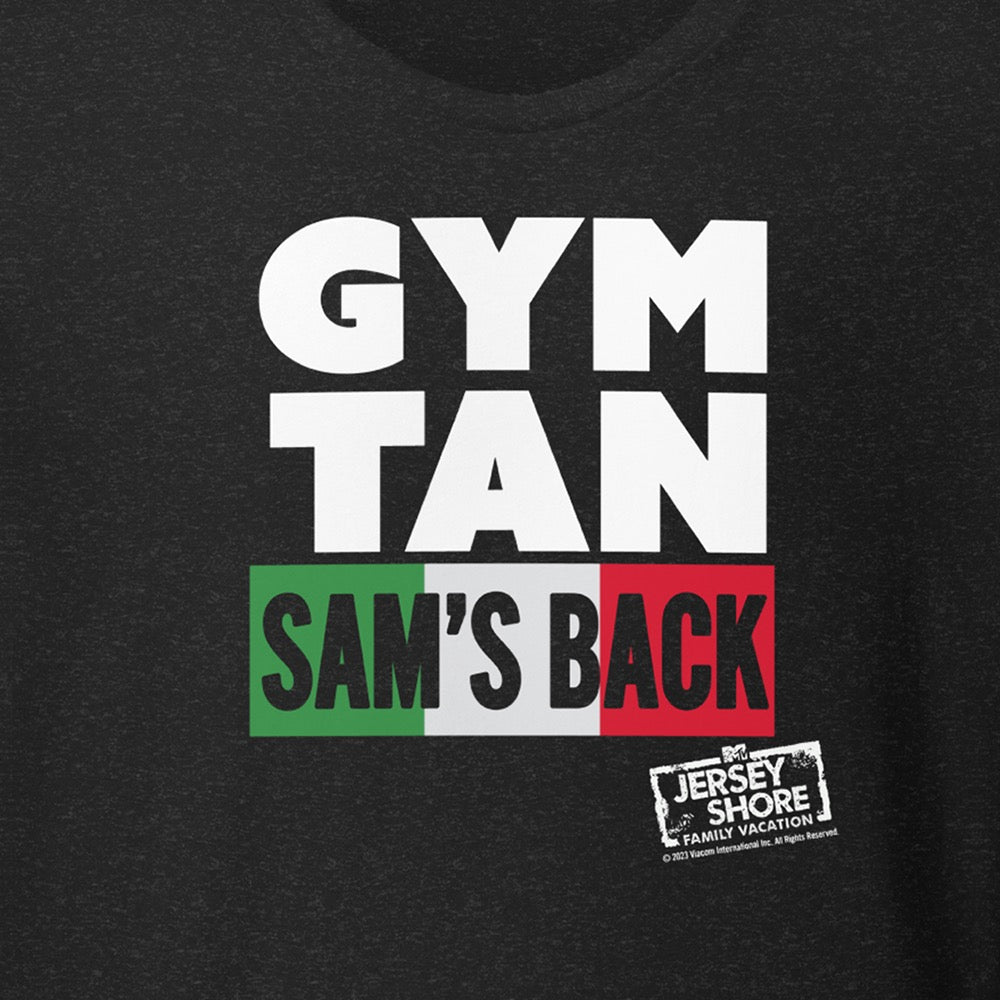 Jersey Shore Family Vacation Gym, Tan, Sam's Back T - Shirt - Paramount Shop