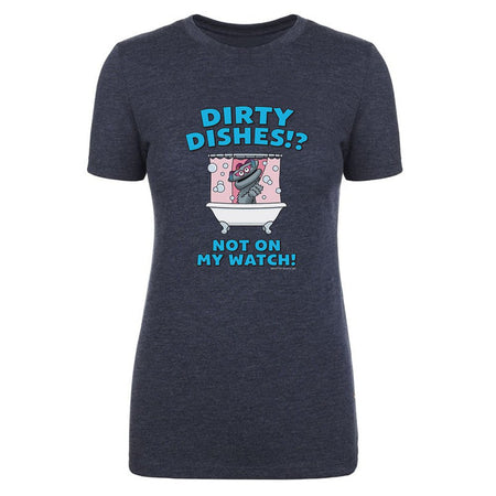 Kidding Dirty Dishes Women's Tri - Blend Short Sleeve T - Shirt - Paramount Shop