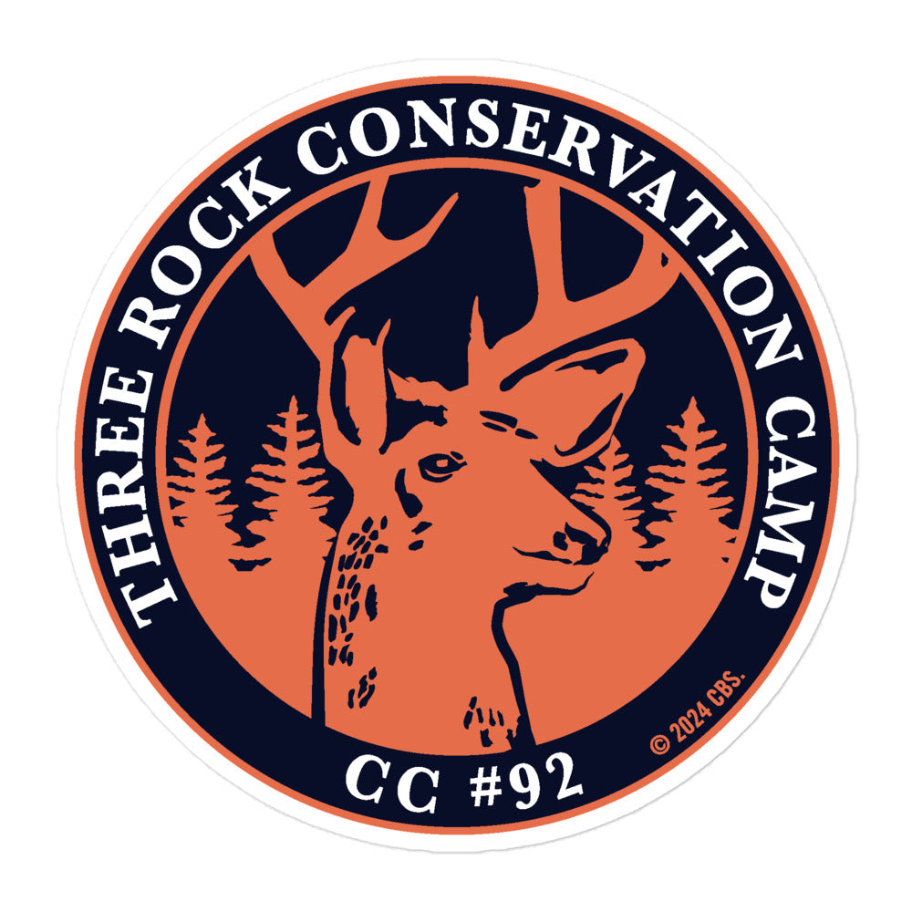 Autocollant du camp de conservation Fire Country Three Rock