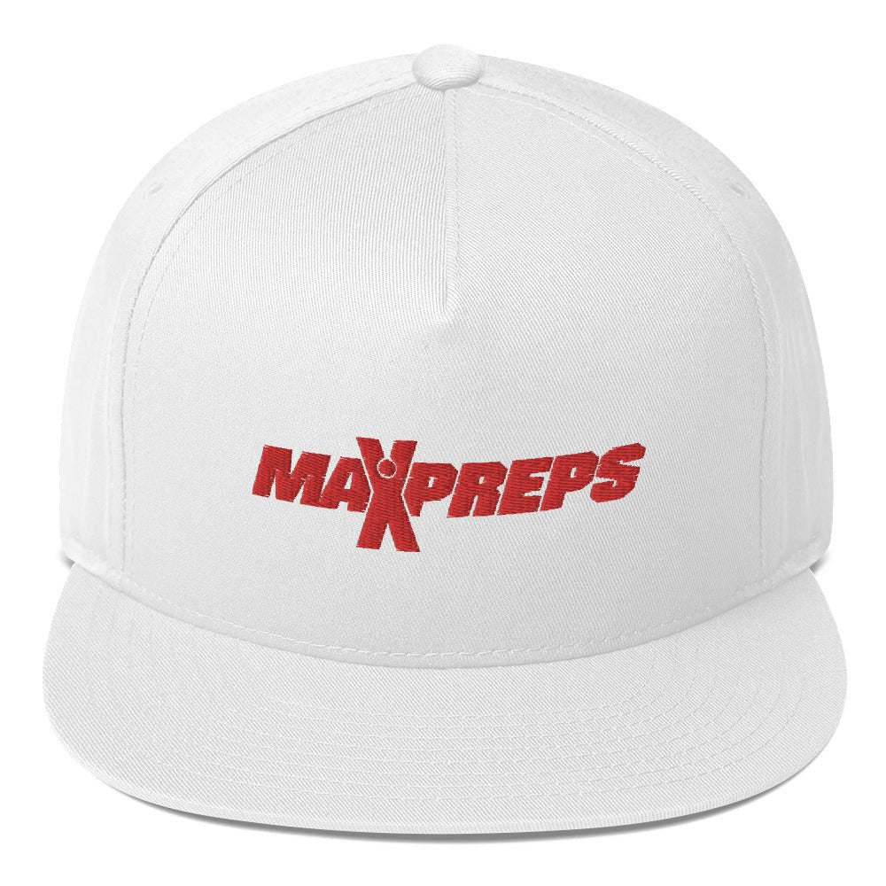 MaxPreps Logo Embroidered Flat Bill Hat - Paramount Shop