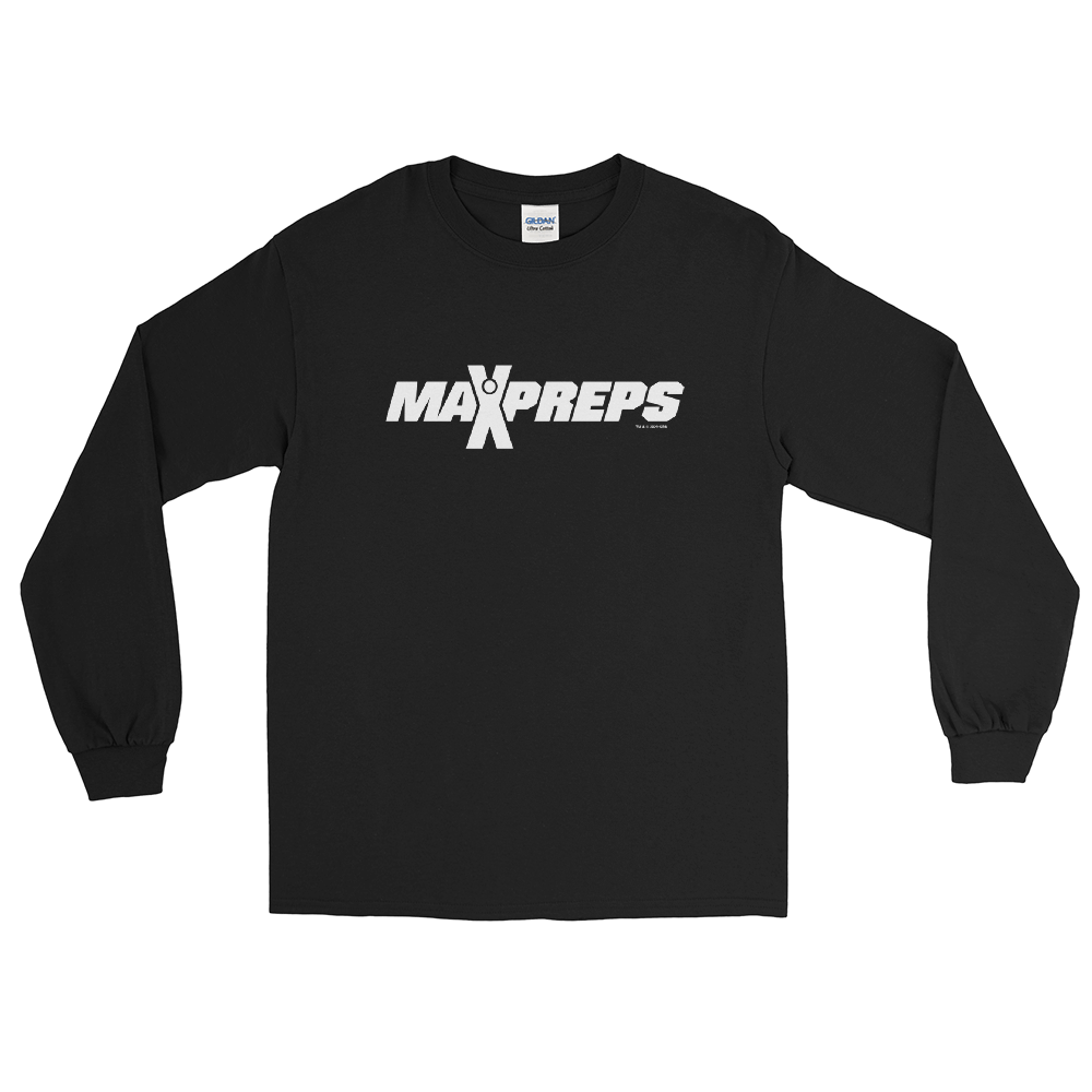 MaxPreps Logo White Adult Long Sleeve T-Shirt