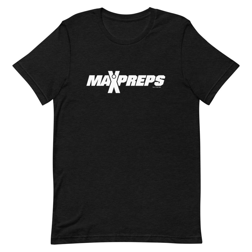 MaxPreps Logo Blanco Adultos Camiseta de manga corta