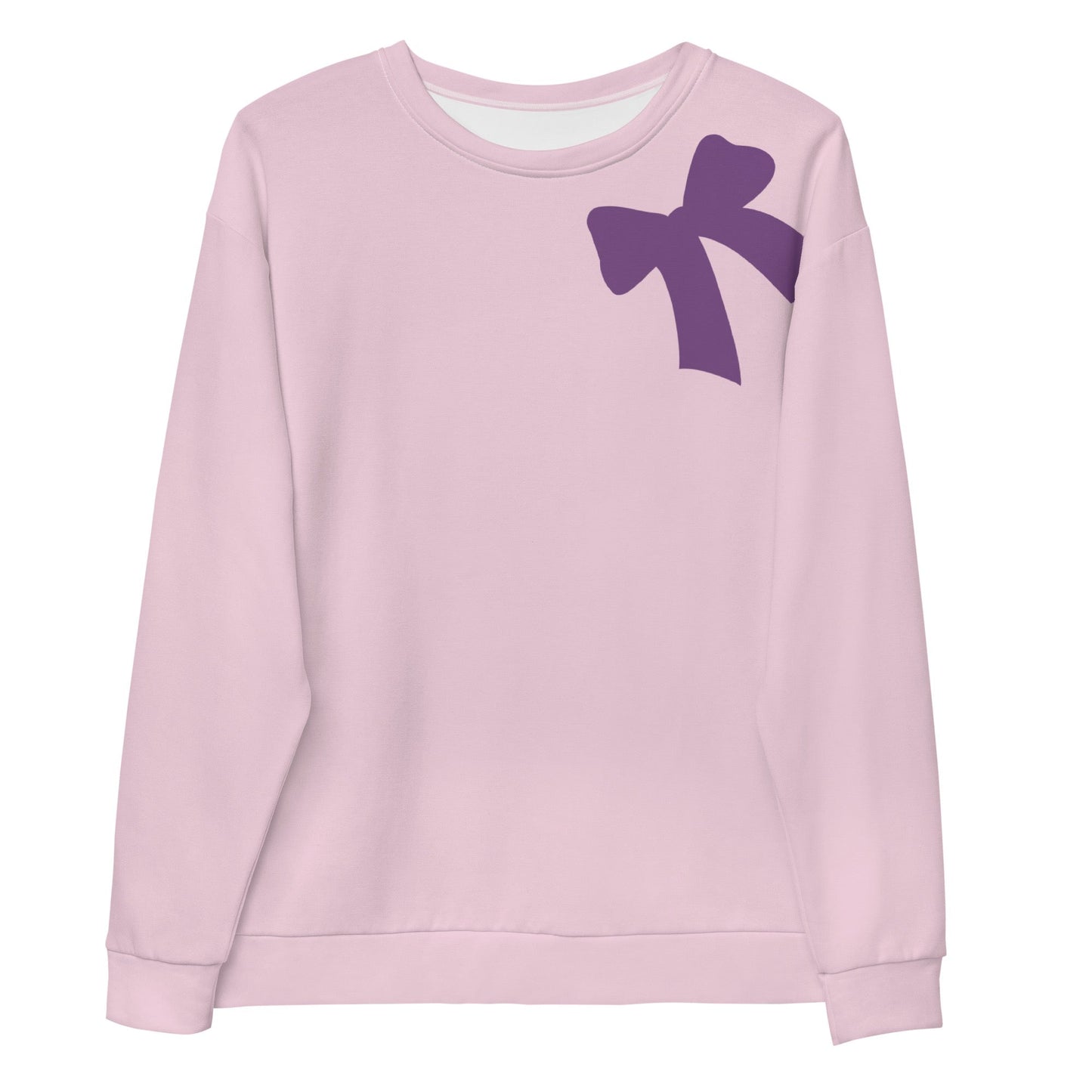 Mean Girls Karen Purple Bow As Seen On Crewneck Sweatshirt - Paramount Shop