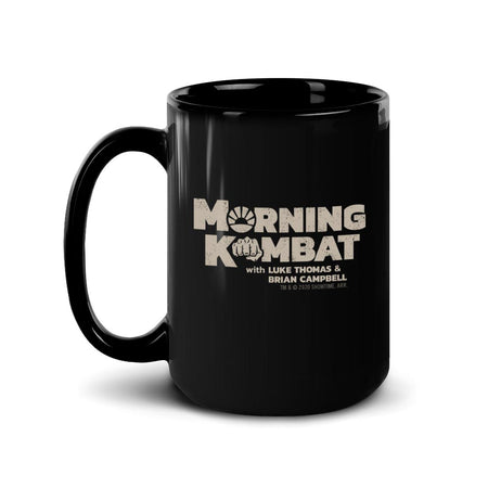 Morning Kombat Logo with Names Black Mug - Paramount Shop