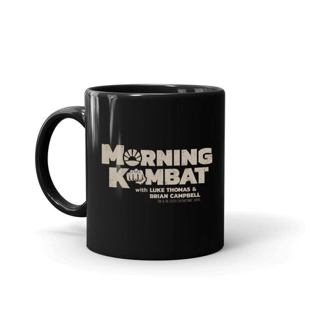 Morning Kombat Logo with Names Black Mug - Paramount Shop
