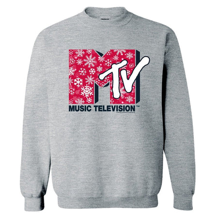 MTV Gear Snowflake Logo Fleece Crewneck Sweatshirt - Paramount Shop