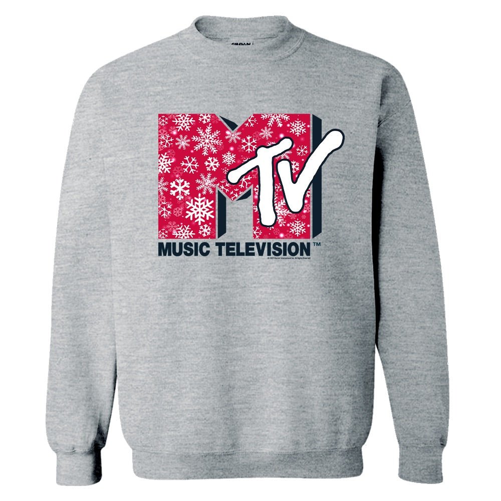 MTV Gear Snowflake Logo Fleece Crewneck Sweatshirt - Paramount Shop