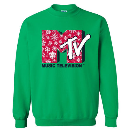 MTV Gear Snowflake Logo Fleece Crewneck Sweatshirt - Paramount Shop