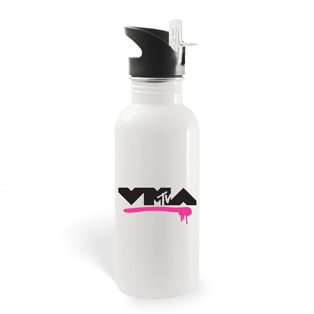 MTV Logo Moon Person Stencil 20 oz Screw Top Water Bottle with Straw - Paramount Shop