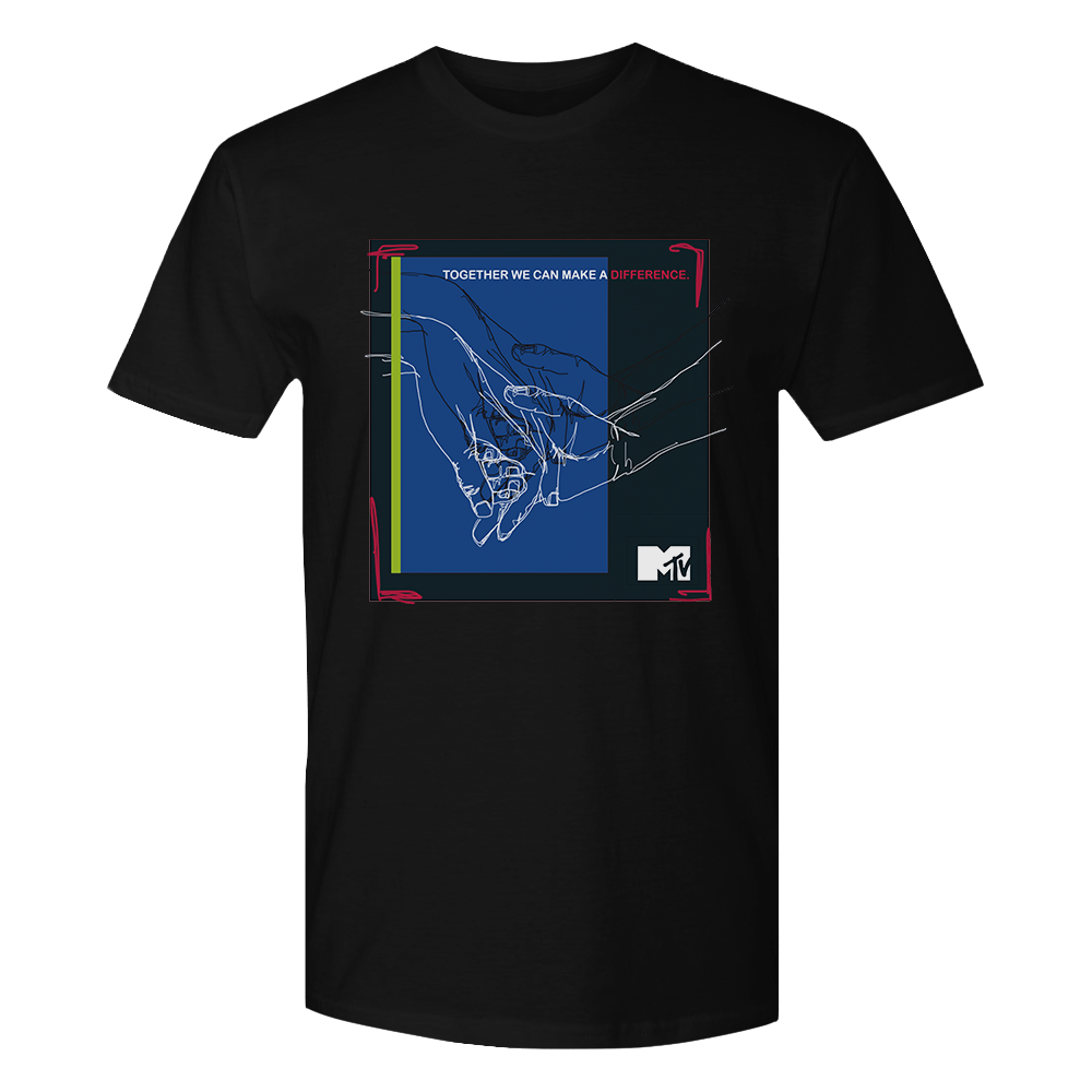 MTV Together We Can Make A Difference Adult Short Sleeve T - Shirt - Paramount Shop