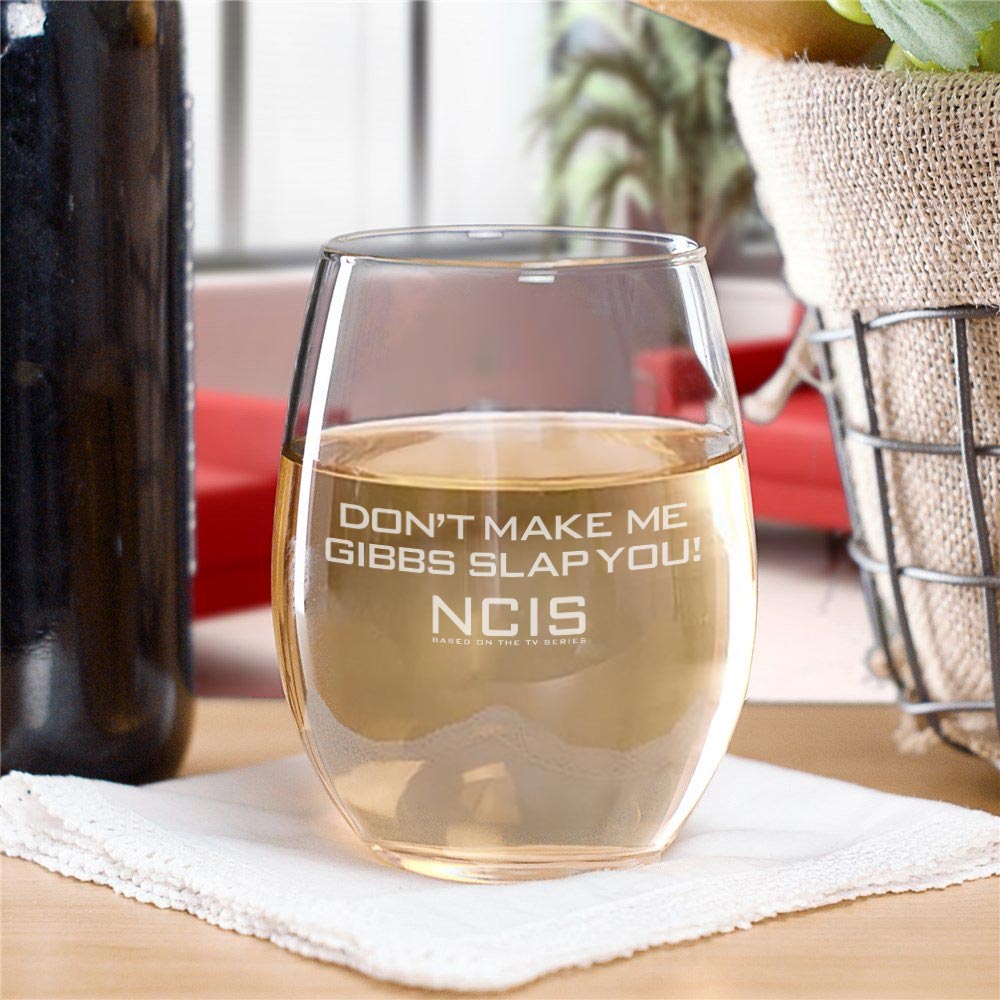 NCIS Gibbs Slap Laser Engraved Stemless Wine Glass - Paramount Shop