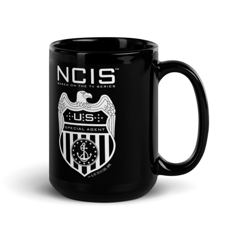 NCIS Special Agent Badge 15 oz Black Mug - Paramount Shop