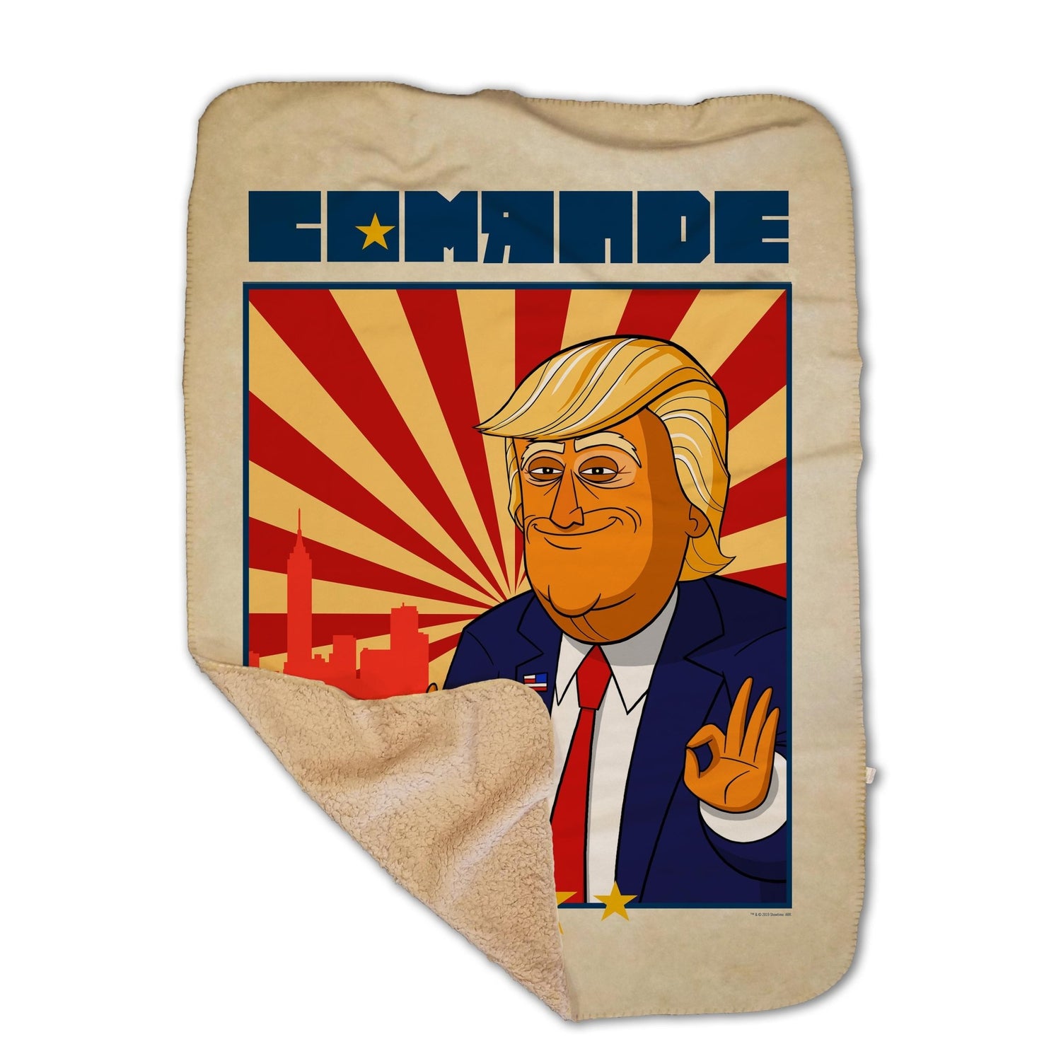Our Cartoon President Comrade Sherpa Blanket - Paramount Shop