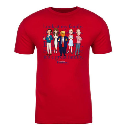 Our Cartoon President Trump Family Adult Short Sleeve T - Shirt - Paramount Shop