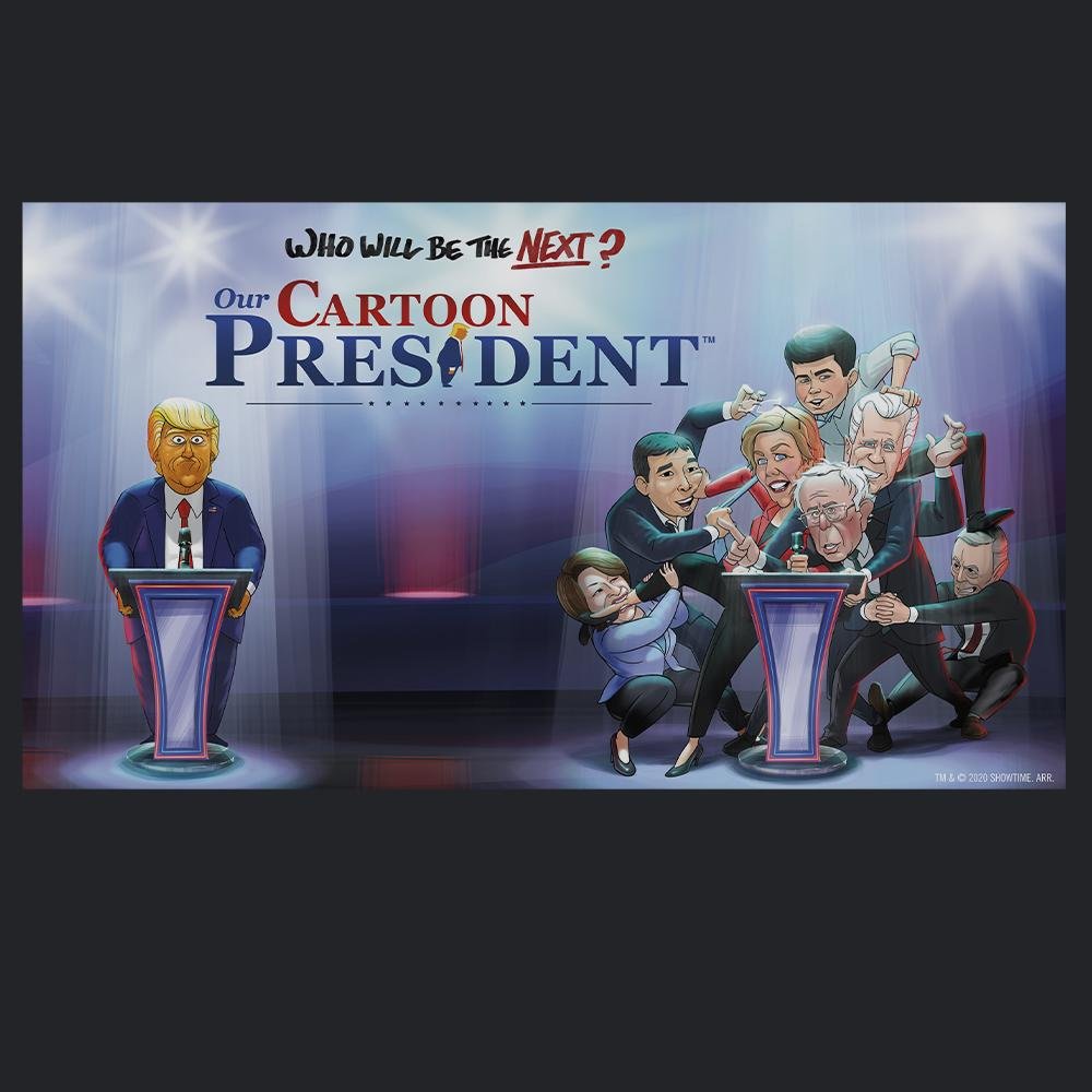 Our Cartoon President Who Will Be the Next Cartoon President? Adult Long Sleeve T - Shirt - Paramount Shop