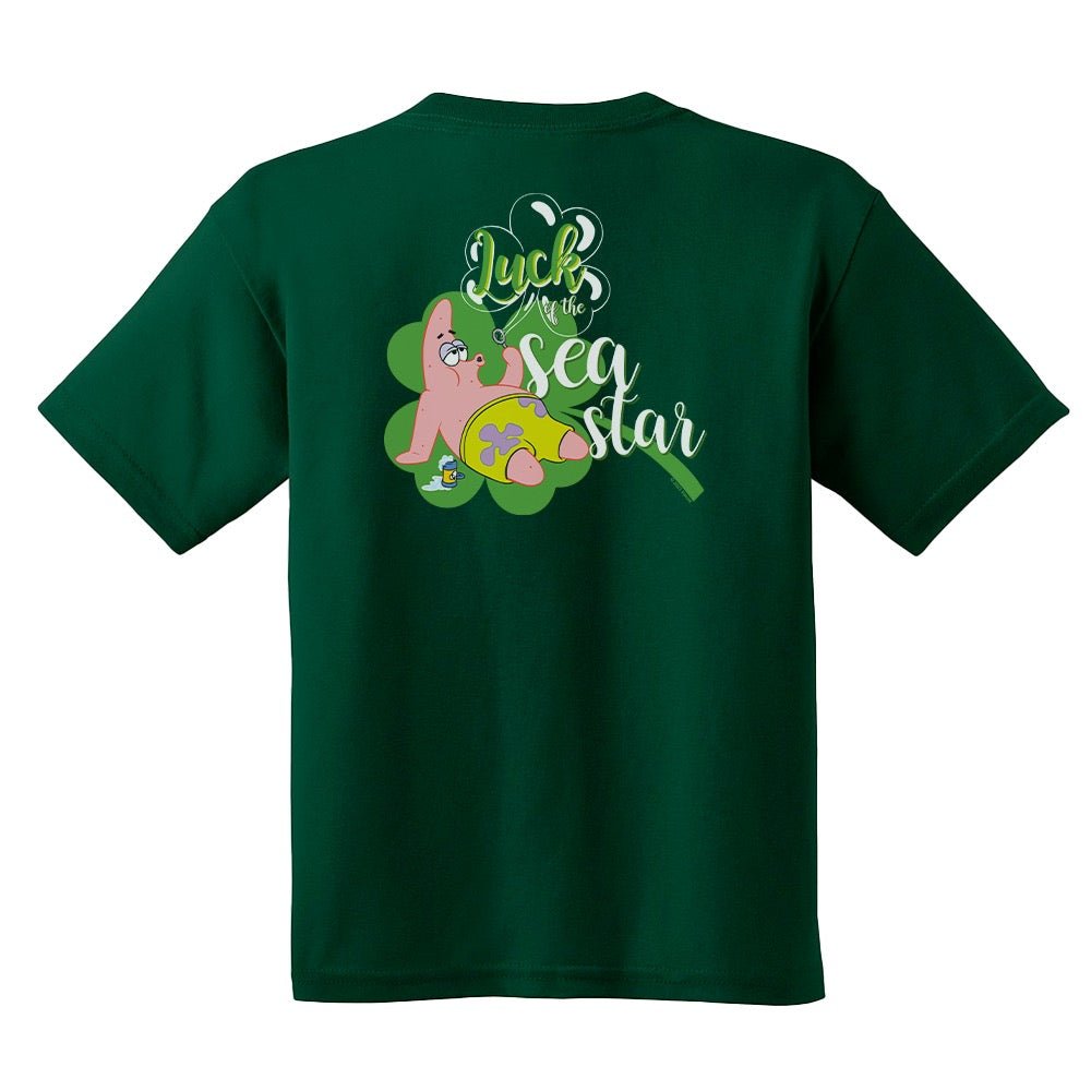 Patrick Star Luck Of The Sea Star Clover Youth Short Sleeve T - Shirt - Paramount Shop
