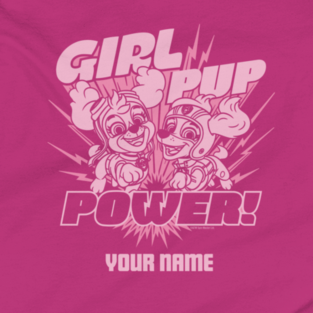 PAW Patrol Girl Pup Power Personalized Kids Premium T - Shirt - Paramount Shop