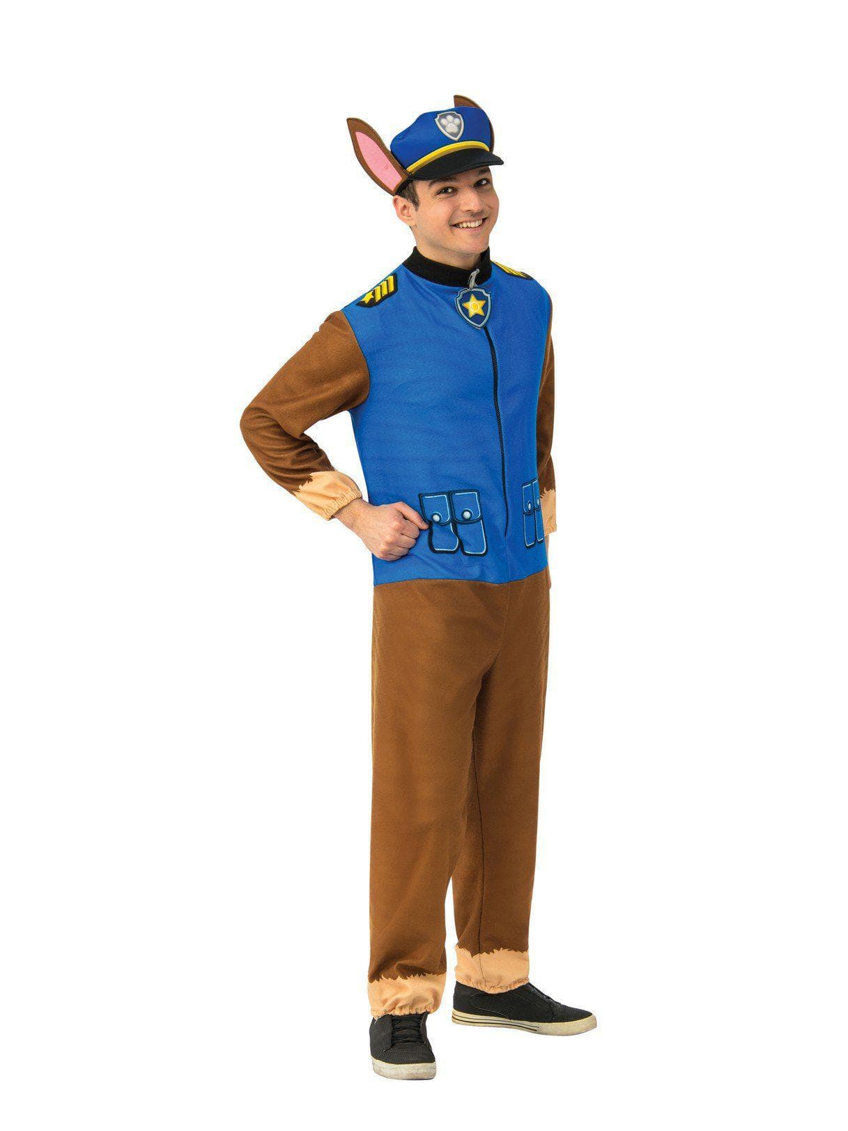 Paw Patrol Official Chase Adult Jumpsuit Costume - Paramount Shop