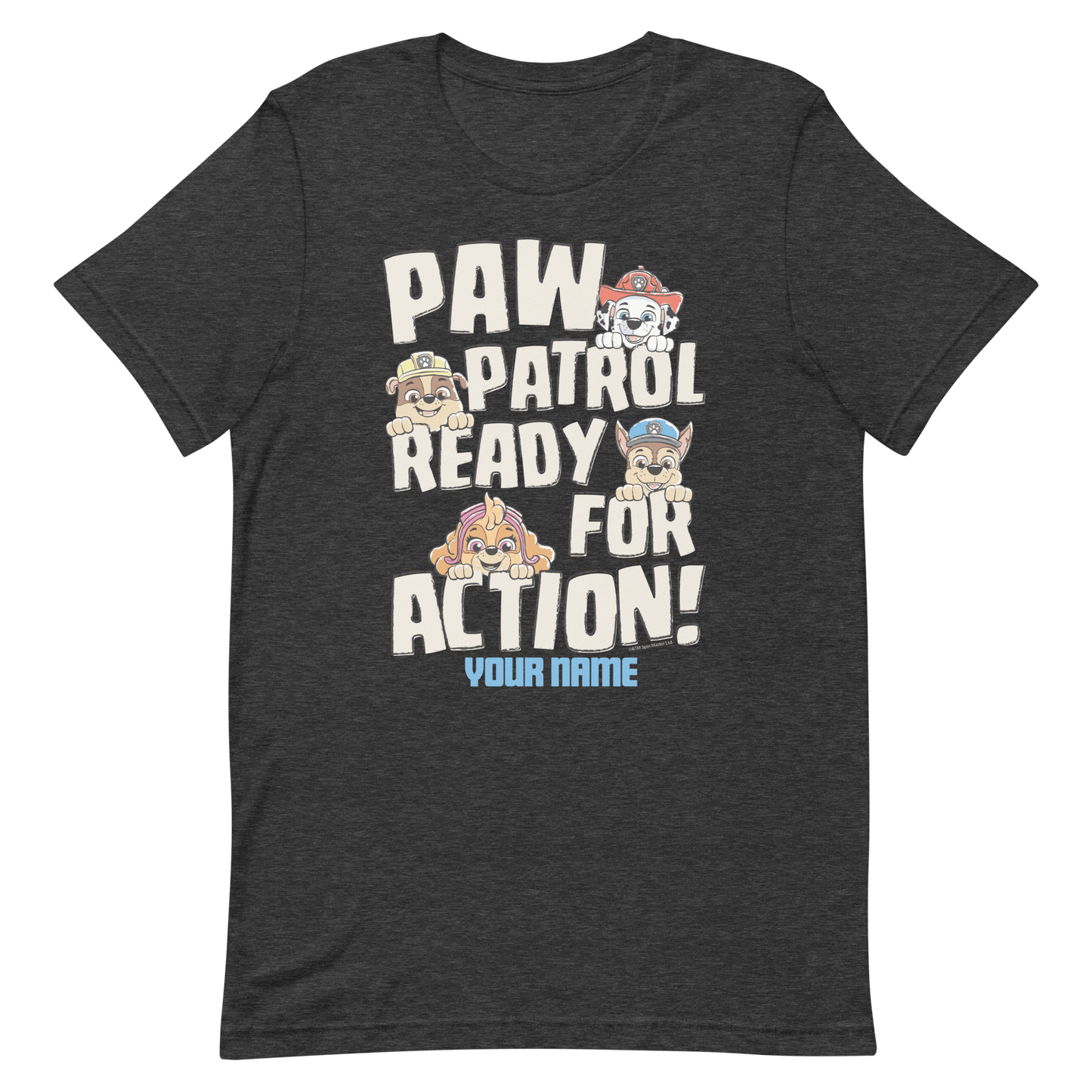 PAW Patrol Ready For Action Personalized Adult Short Sleeve T - Shirt - Paramount Shop