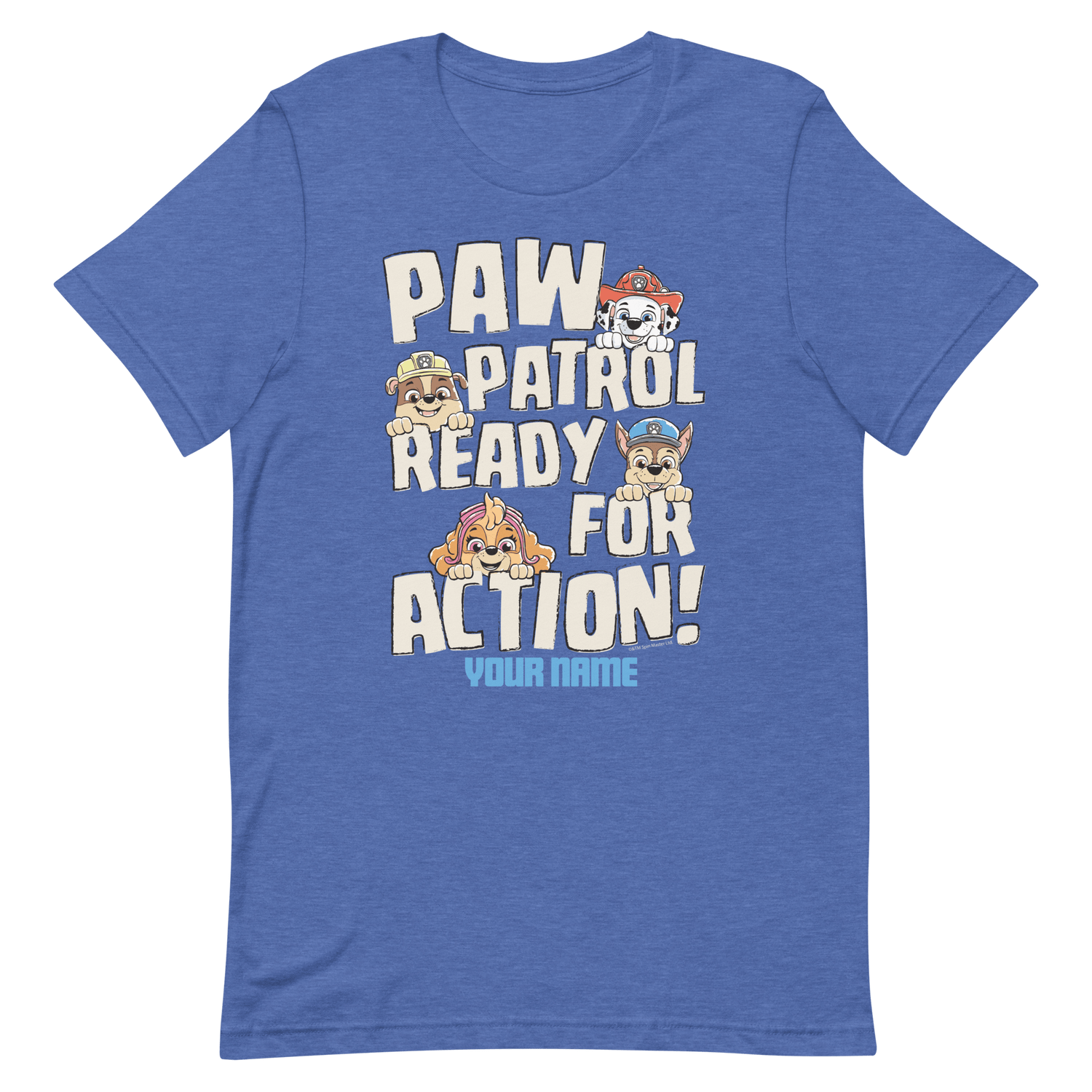 PAW Patrol Ready For Action Personalized Adult Short Sleeve T - Shirt - Paramount Shop