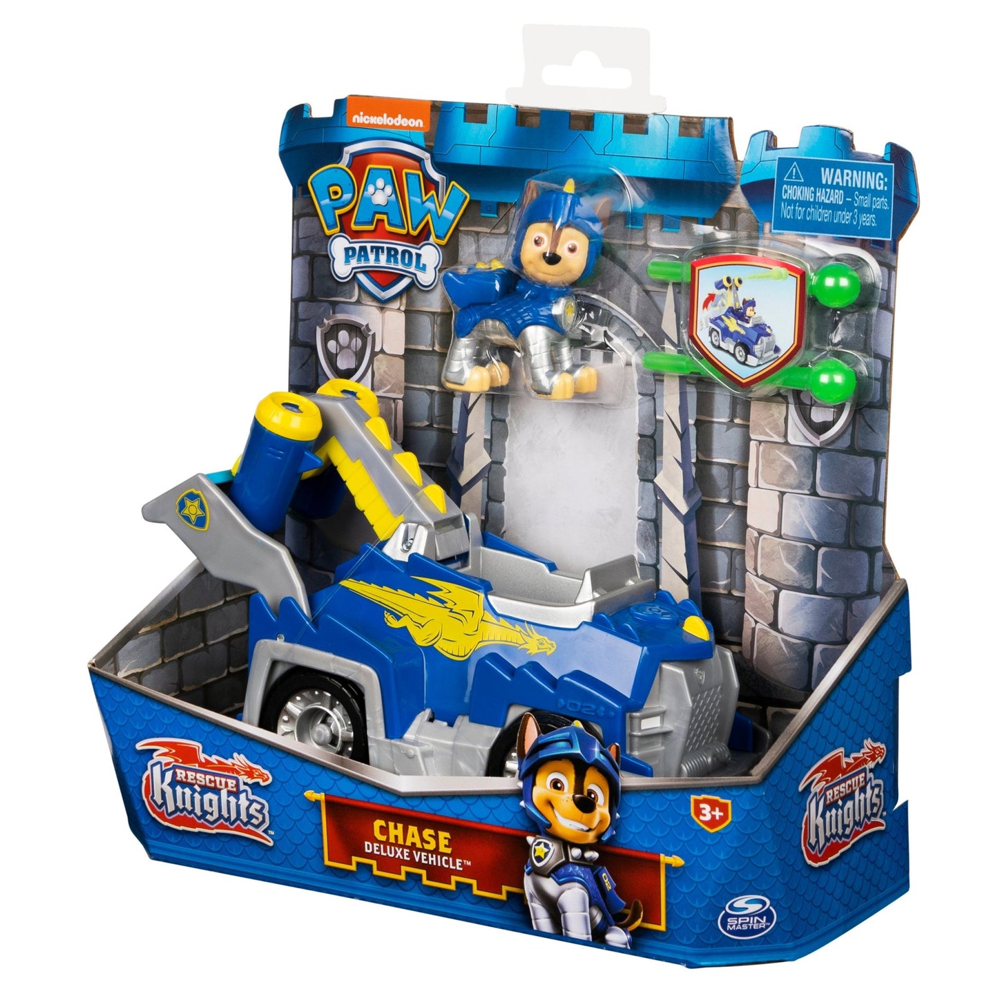 PAW Patrol, Rescue Knights Chase Transforming Toy Car with Collectible Action Figure, Kids Toys for Ages 3 and up - Paramount Shop