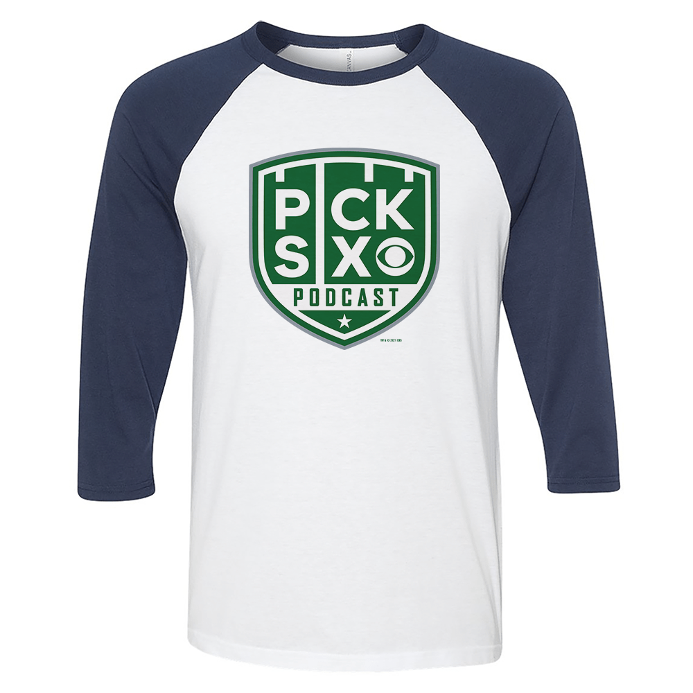 Pick Six Logo 3/4 Sleeve Baseball T - Shirt - Paramount Shop