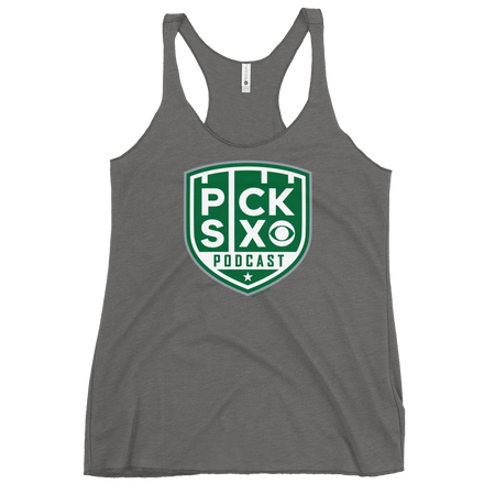 Pick Six Podcast Logo Women's Tri - Blend Racerback Tank Top - Paramount Shop