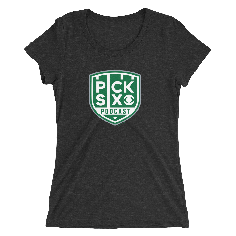 Pick Six Podcast Logo Women's Tri - Blend Short Sleeve T - Shirt - Paramount Shop
