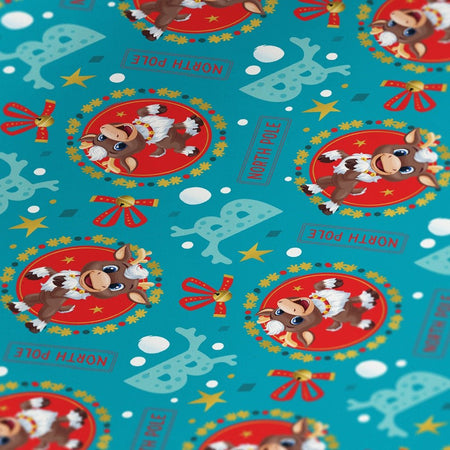 Reindeer in Here North Pole Wrapping Paper - Paramount Shop