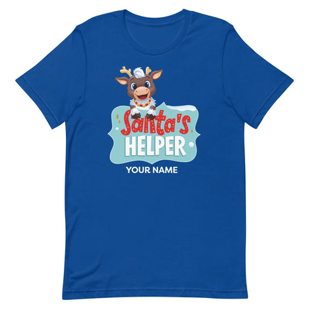 Reindeer in Here Santa's Helpers Personalized Adult T - Shirt - Paramount Shop