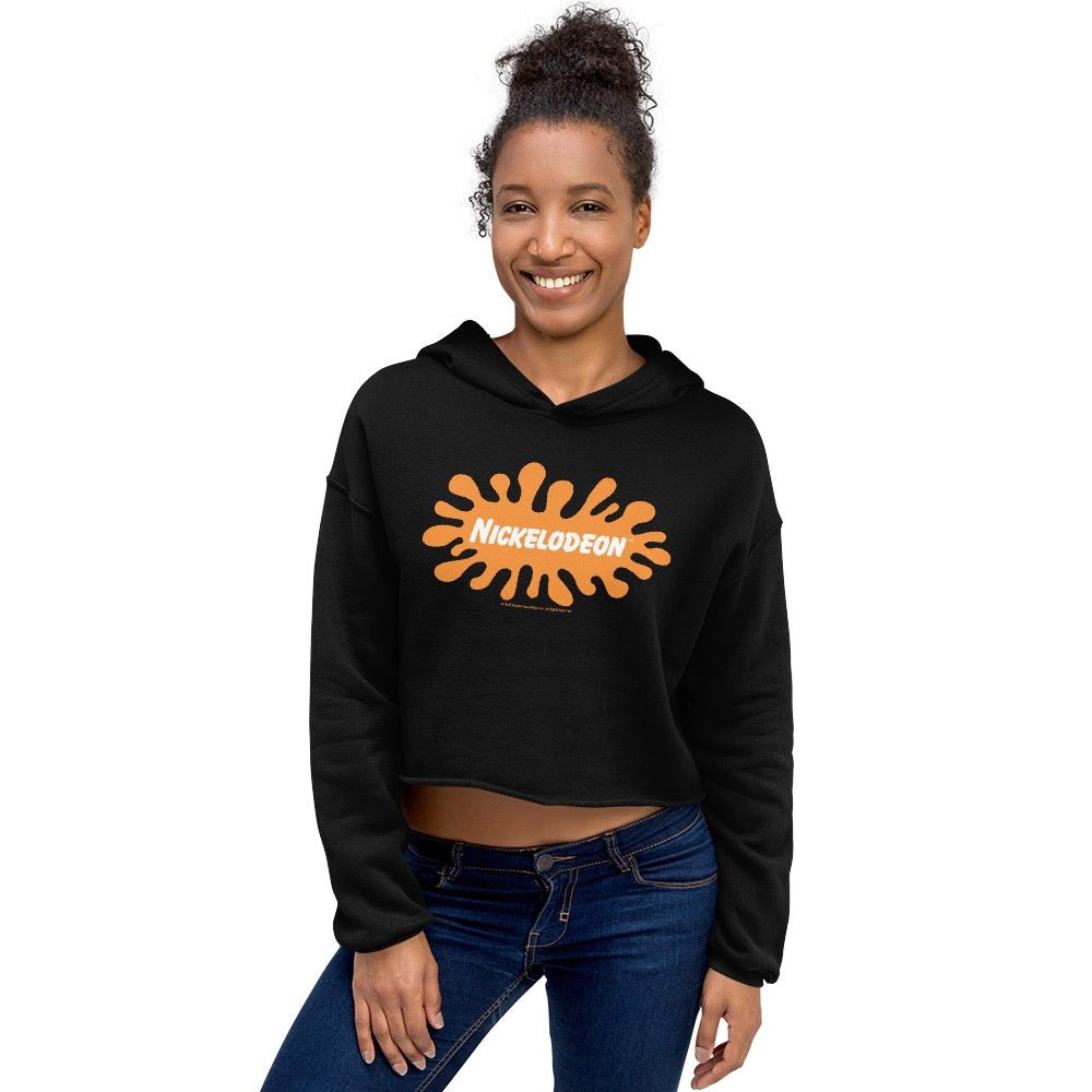 Retro Nickelodeon Women's Fleece Crop Hooded Sweatshirt - Paramount Shop