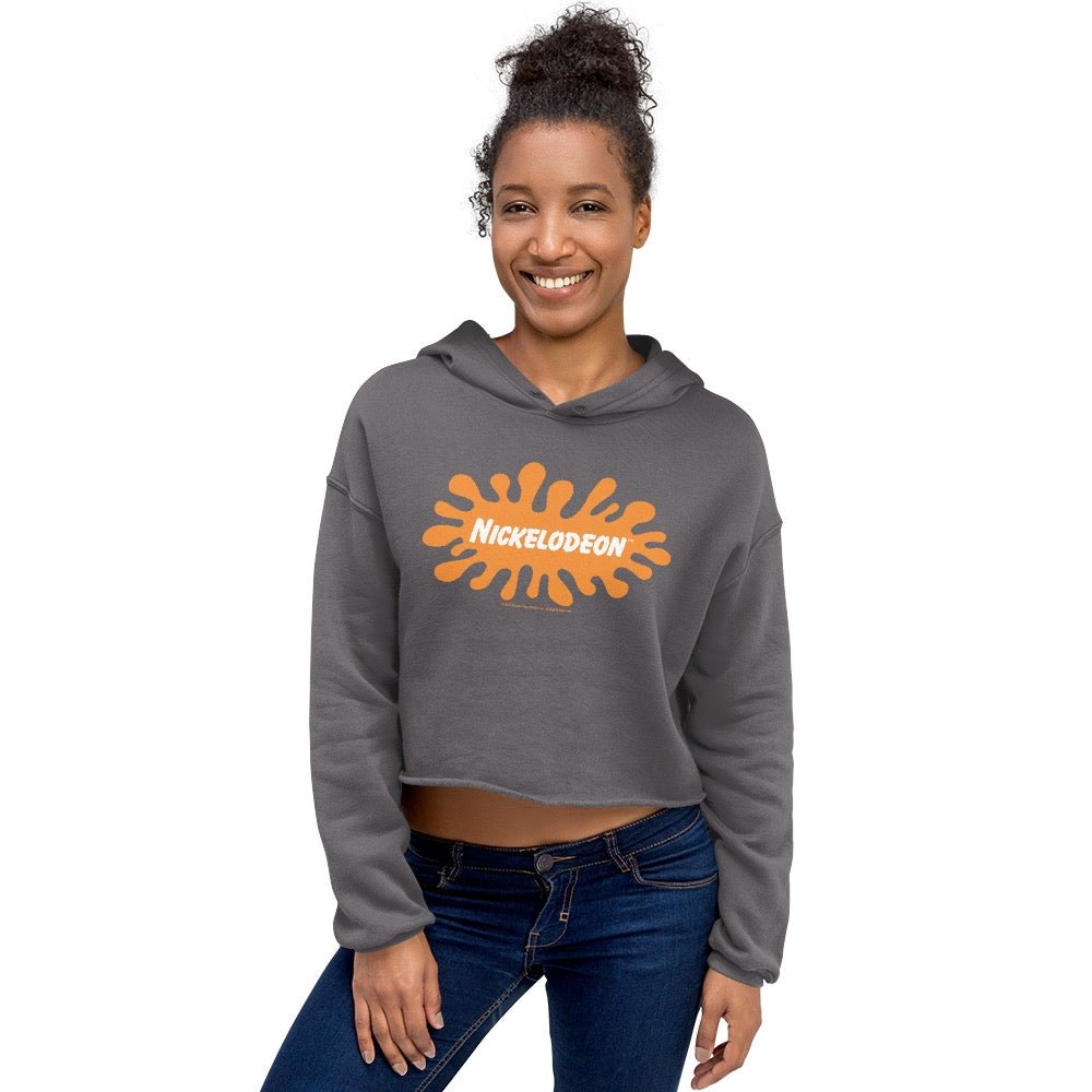 Retro Nickelodeon Women's Fleece Crop Hooded Sweatshirt - Paramount Shop