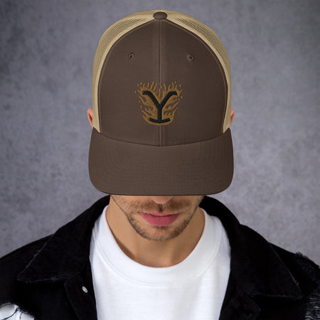 Yellowstone Flammes Logo Casquette rétro