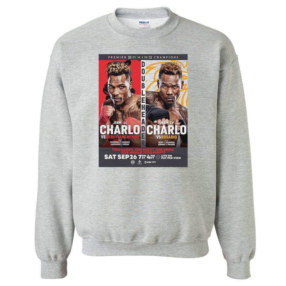 SHO Championship Boxing Charlo Doubleheader Fleece Crewneck Sweatshirt - Paramount Shop