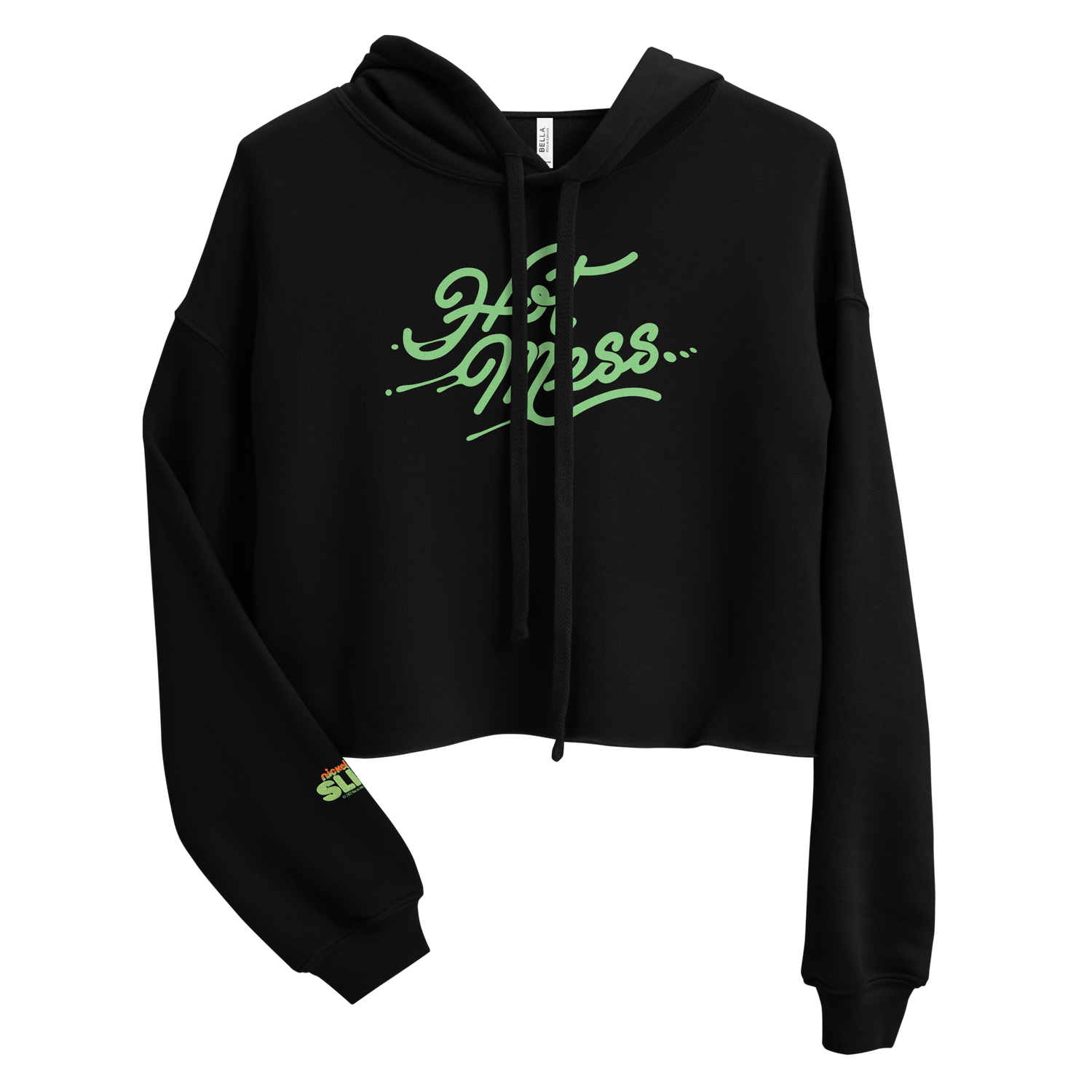 Slime Hot Mess Women's Fleece Crop Hooded Sweatshirt - Paramount Shop