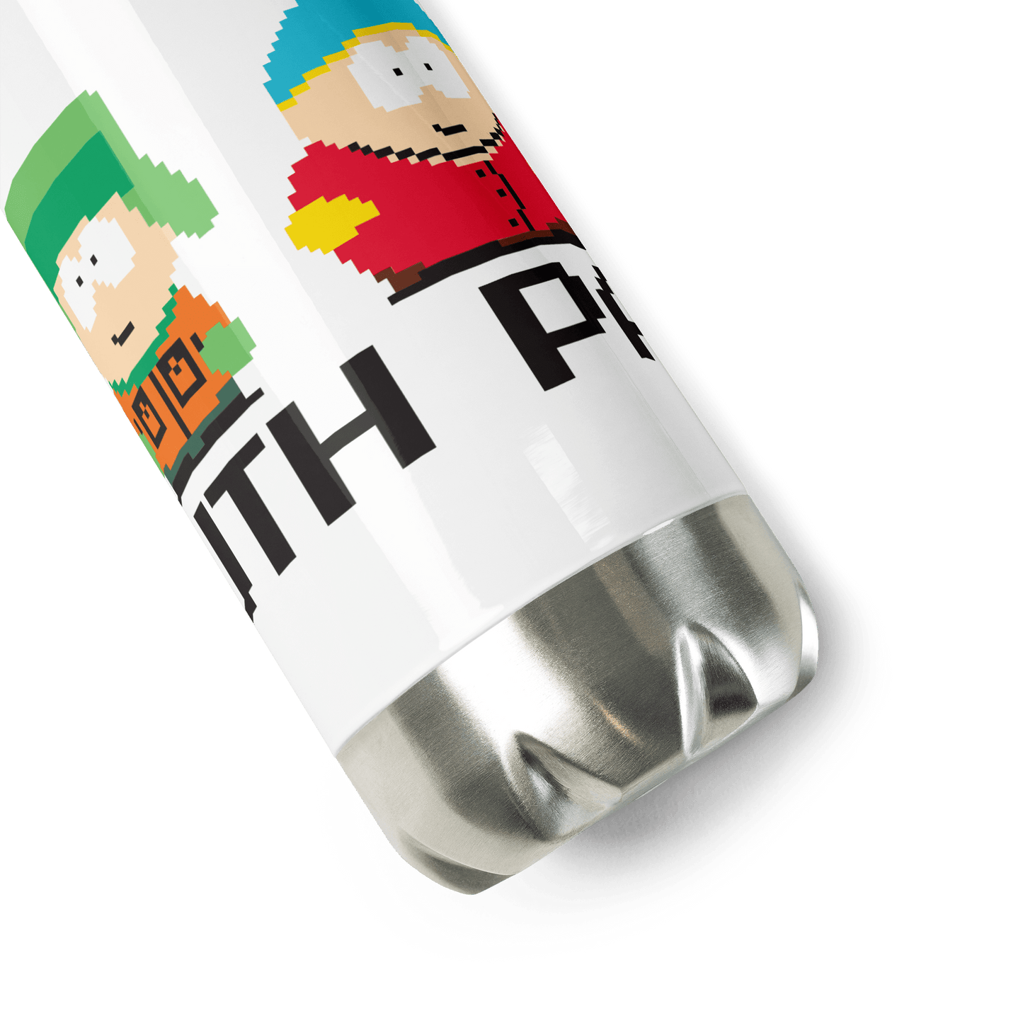 South Park 8 Bit Characters Stainless Steel Water Bottle - Paramount Shop