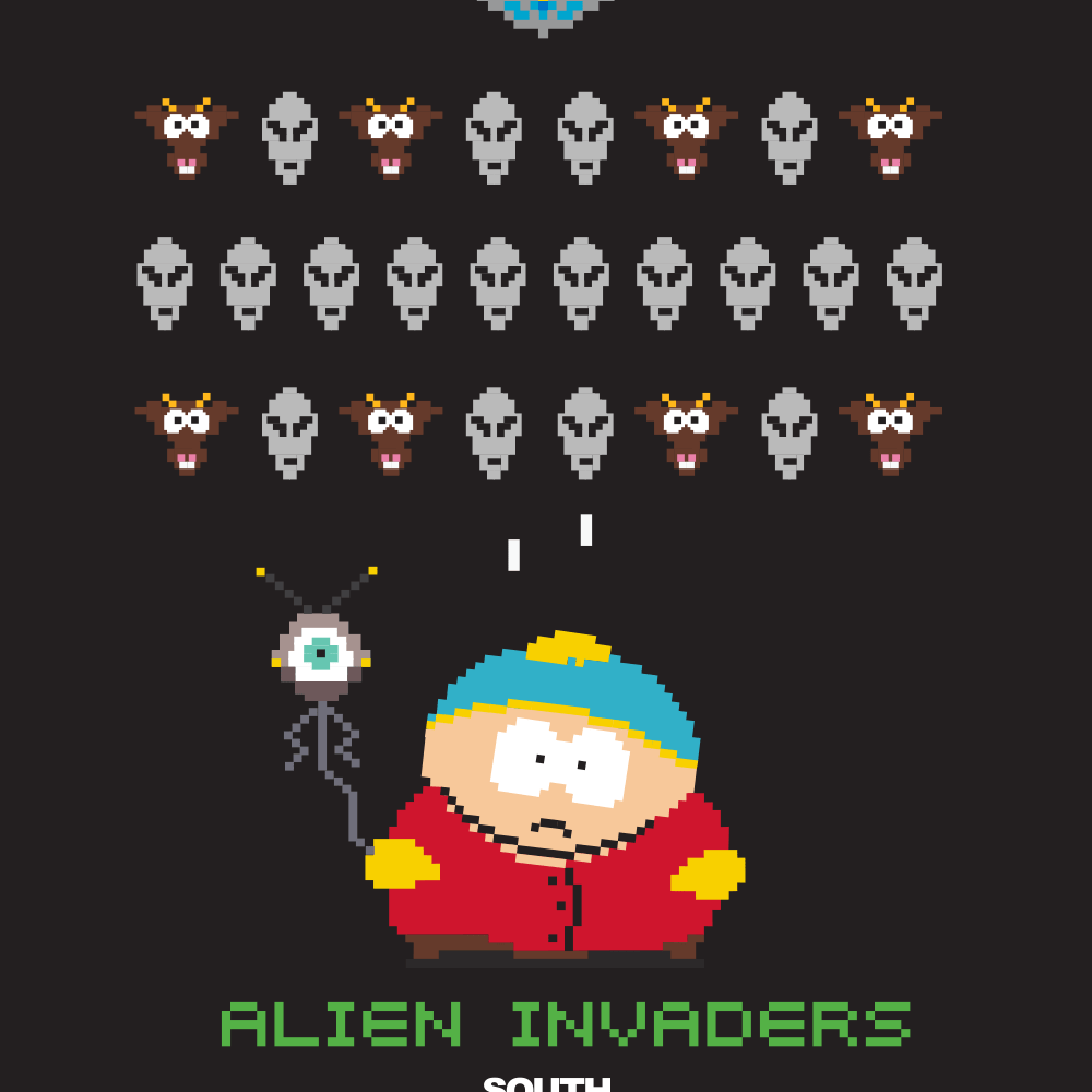 South Park Alien Invaders Grey Sherpa Blanket - Paramount Shop