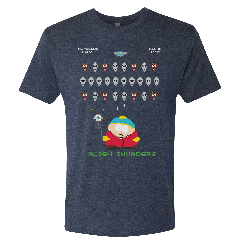 South Park Alien Invaders Men's Tri - Blend T - Shirt - Paramount Shop